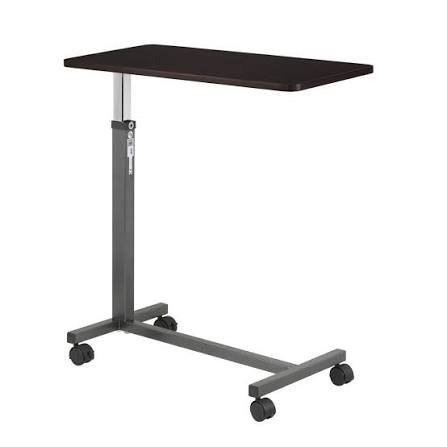 Drive Medical Adjustable Overbed Table with Wheels