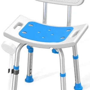HOMLAND Heavy-Duty Shower Chair with Removable Back