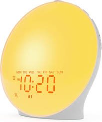 JALL Sunrise Alarm Clock with White Noise and Bluetooth