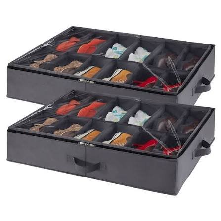 Lifewit Under-Bed Shoe Organizer, 2-Pack