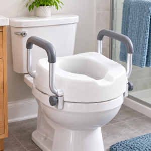 Modern Accessible Bathroom with Raised Toilet Seat